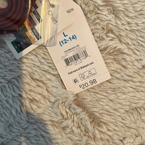 NWT Time & Tru Bathing Suit Top Size Large 12/14 - Picture 5 of 5